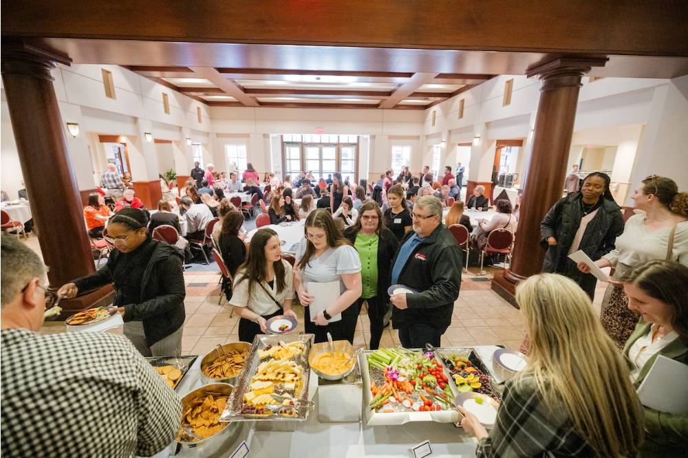 Attendees at the reception